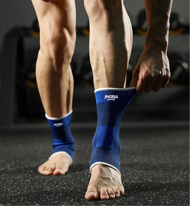Tornozeleira Elástica Ajustável – Suporte e Conforto para Seus Treinos