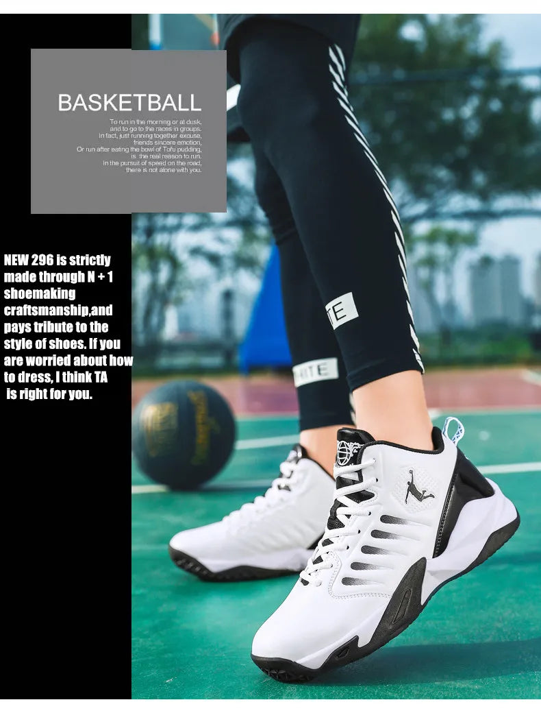 Men's Basketball Shoes Breathable Cushioning Non-Slip Wearable Sports Shoes Gym Training Athletic Basketball Sneakers for Women