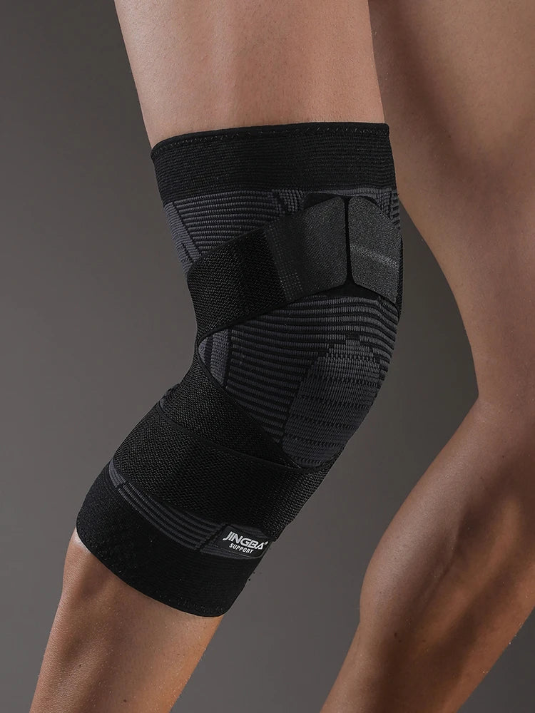 Joelheira Esportiva Ajustável JINGBA SUPPORT 7605 – Suporte, Conforto e Estabilidade para Treinos e Esportes