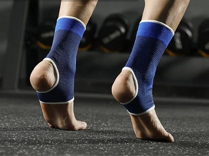 Tornozeleira Elástica Ajustável – Suporte e Conforto para Seus Treinos