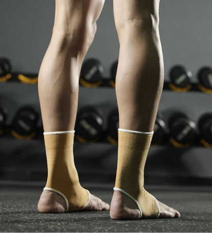 Tornozeleira Elástica Ajustável – Suporte e Conforto para Seus Treinos