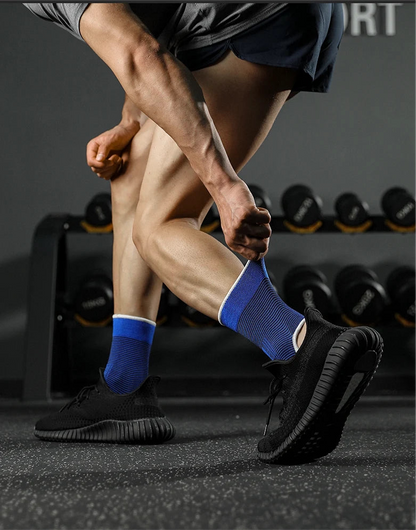 Tornozeleira Elástica Ajustável – Suporte e Conforto para Seus Treinos