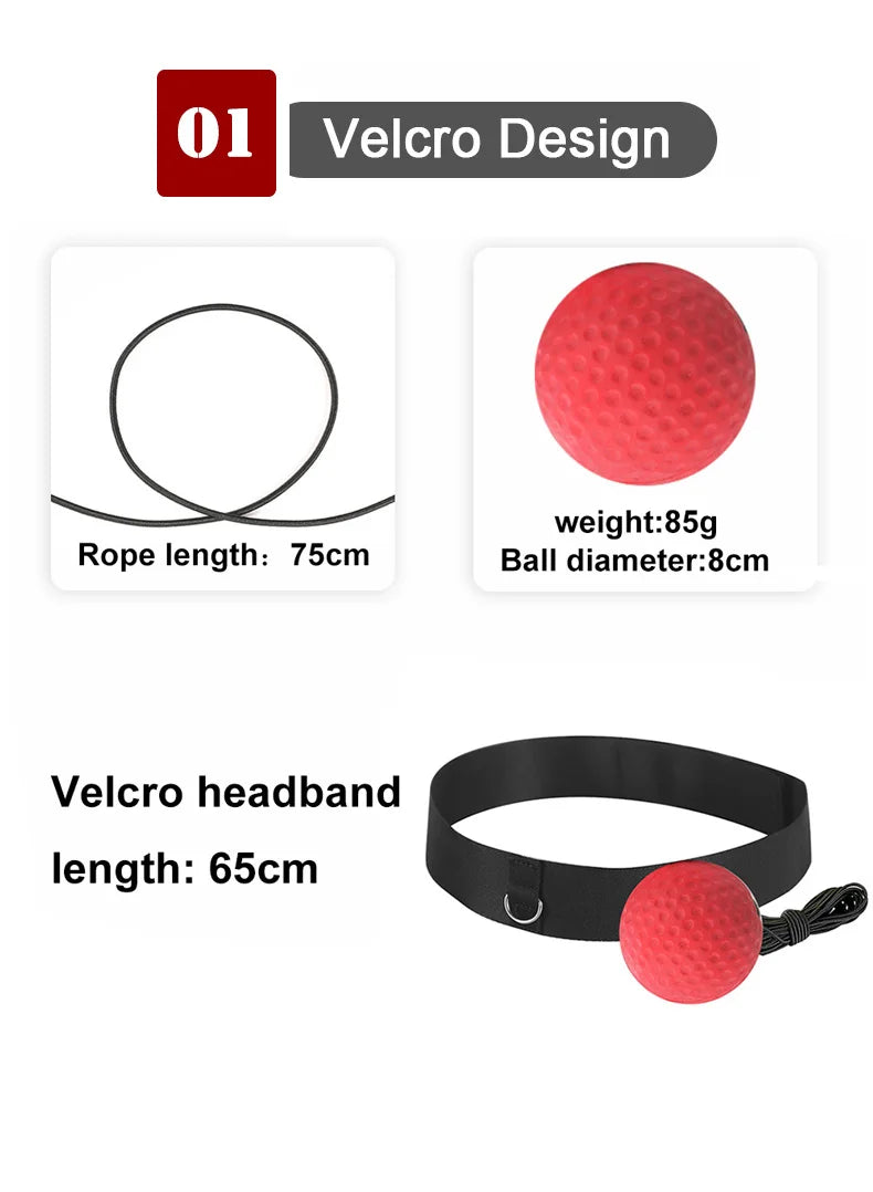Boxing Reflex Ball Boxing Balls with Headband Punching Speed Fight Skill and Hand Eye Coordination Training