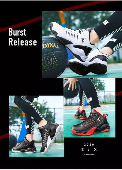 Men's Basketball Shoes Breathable Cushioning Non-Slip Wearable Sports Shoes Gym Training Athletic Basketball Sneakers for Women