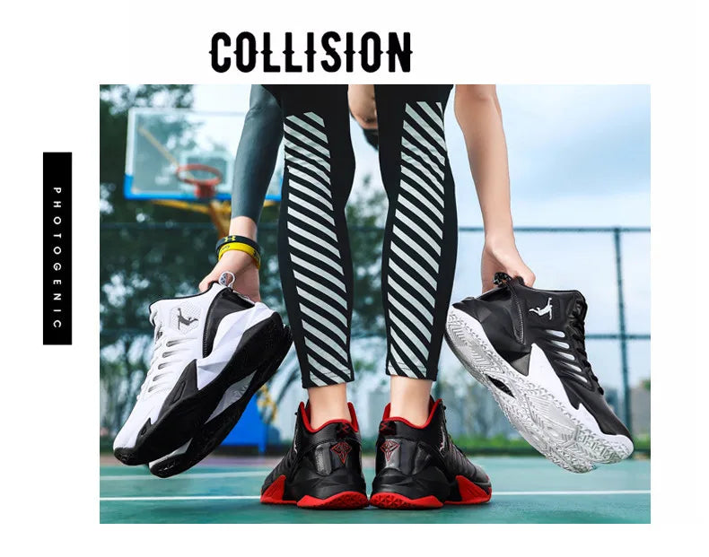 Men's Basketball Shoes Breathable Cushioning Non-Slip Wearable Sports Shoes Gym Training Athletic Basketball Sneakers for Women