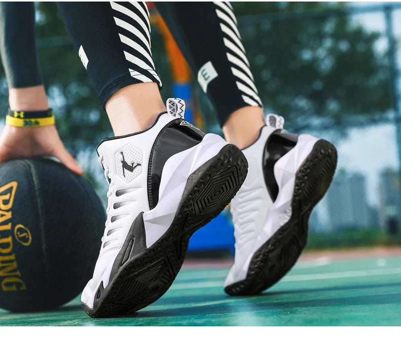 Men's Basketball Shoes Breathable Cushioning Non-Slip Wearable Sports Shoes Gym Training Athletic Basketball Sneakers for Women