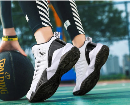 Men's Basketball Shoes Breathable Cushioning Non-Slip Wearable Sports Shoes Gym Training Athletic Basketball Sneakers for Women