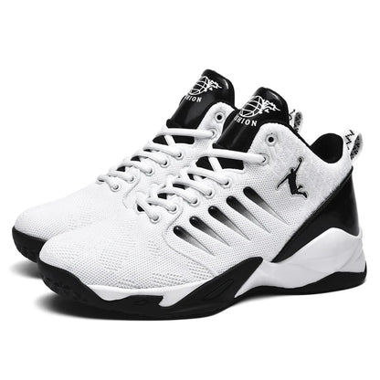 Men's Basketball Shoes Breathable Cushioning Non-Slip Wearable Sports Shoes Gym Training Athletic Basketball Sneakers for Women