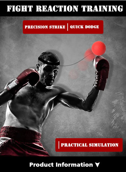 Boxing Reflex Ball Boxing Balls with Headband Punching Speed Fight Skill and Hand Eye Coordination Training