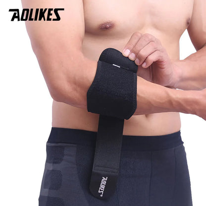 AOLIKES 1PCS Adjustbale Tennis Elbow Support Guard Pads Golfer's Strap Elbow Lateral Pain Syndrome Epicondylitis Brace