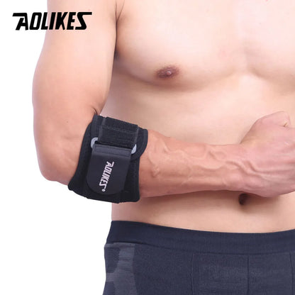AOLIKES 1PCS Adjustbale Tennis Elbow Support Guard Pads Golfer's Strap Elbow Lateral Pain Syndrome Epicondylitis Brace
