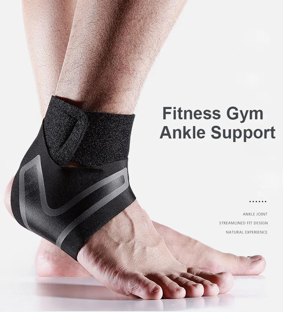 AOLIKES Ankle Support Brace,Elasticity Free Adjustment Protection Foot Bandage,Sprain Prevention Sport Fitness Guard Band