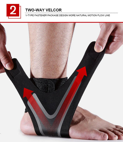 AOLIKES Ankle Support Brace,Elasticity Free Adjustment Protection Foot Bandage,Sprain Prevention Sport Fitness Guard Band