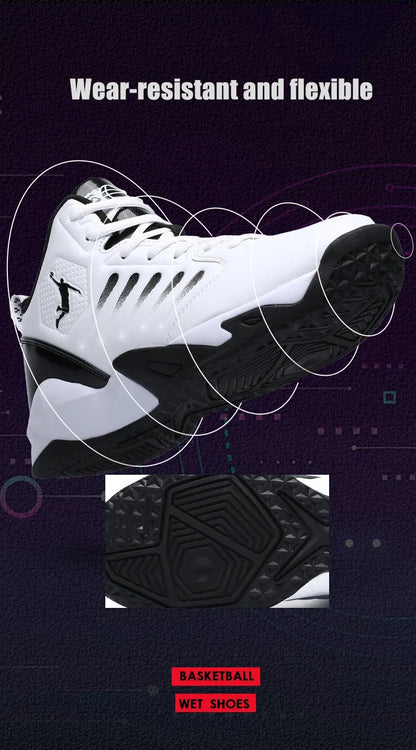 Men's Basketball Shoes Breathable Cushioning Non-Slip Wearable Sports Shoes Gym Training Athletic Basketball Sneakers for Women