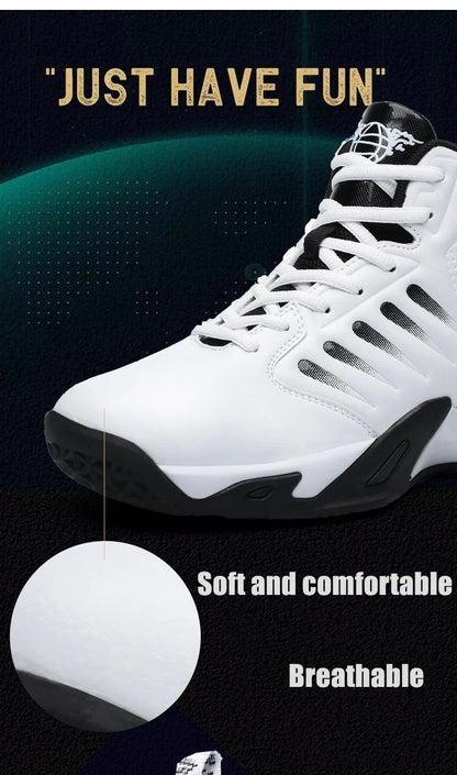 Men's Basketball Shoes Breathable Cushioning Non-Slip Wearable Sports Shoes Gym Training Athletic Basketball Sneakers for Women