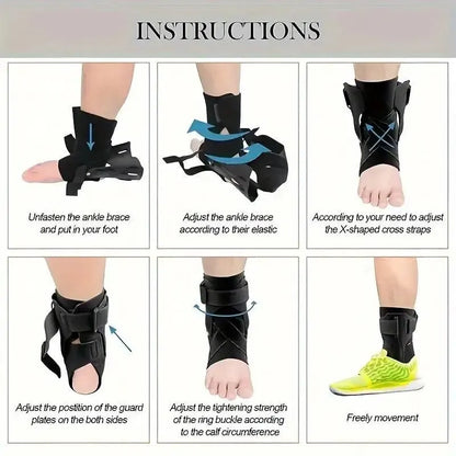 Ankle Brace-Stirrup Ankle Splint- Adjustable Rigid Stabilizer for Sprains Tendonitis Post-Op Cast Support and Injury Protection
