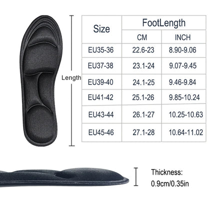 5D Massage Memory Foam Insoles For Shoes Sole Breathable Cushion Sport Running Insoles For Feet Orthopedic Insoles