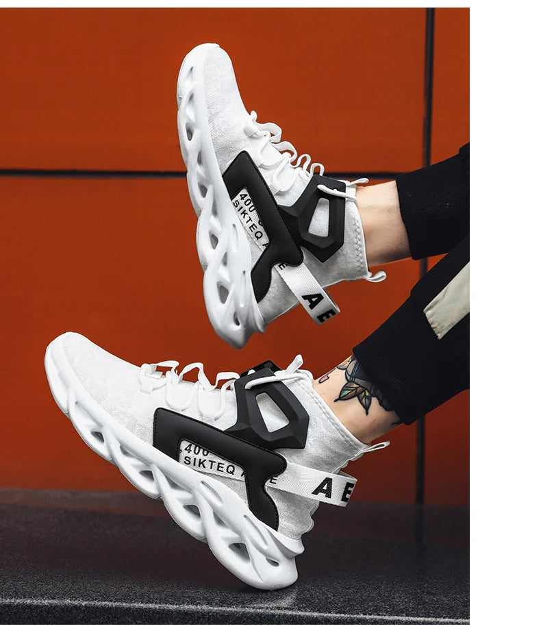 Men's lightweight, breathable, comfortable, soft, fashionable, minimalist high top outdoor sports shoes