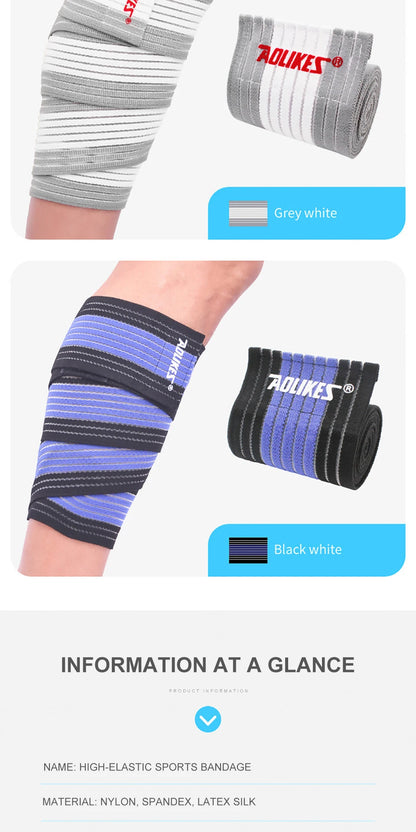 AOLIKES 1PCS 40-180cm Compression Bandage Protector Knee Support Brace Sports Elastic Elbow Straps Leg Bands Elast Bandag