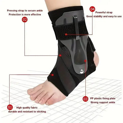 Ankle Brace-Stirrup Ankle Splint- Adjustable Rigid Stabilizer for Sprains Tendonitis Post-Op Cast Support and Injury Protection
