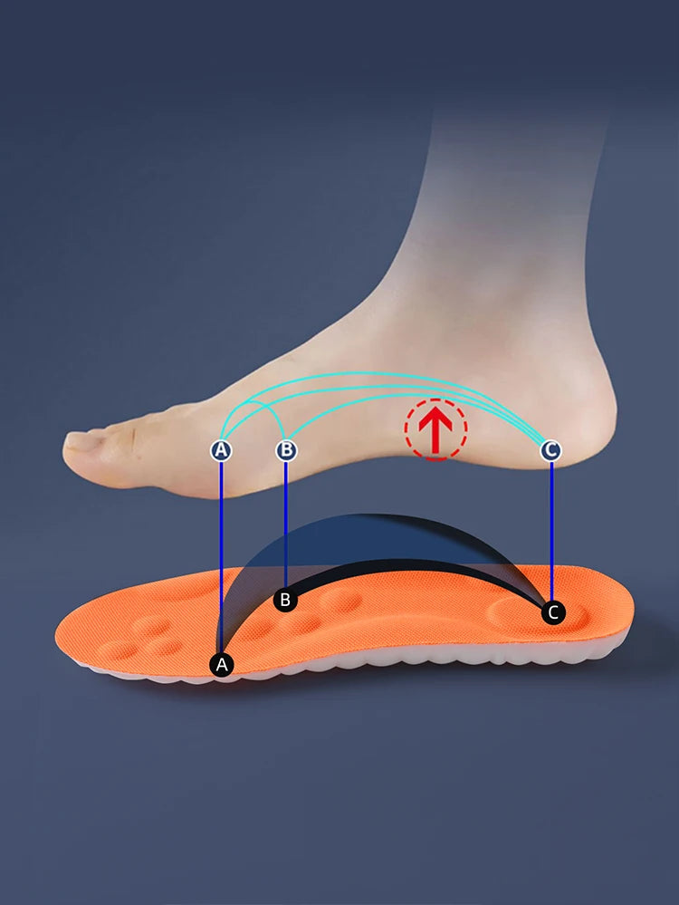Latex Sport Insoles Soft High Elasticity Shoe Pads Orthotic Breathable Deodorant Shock Absorption Cushion Arch Support Insole