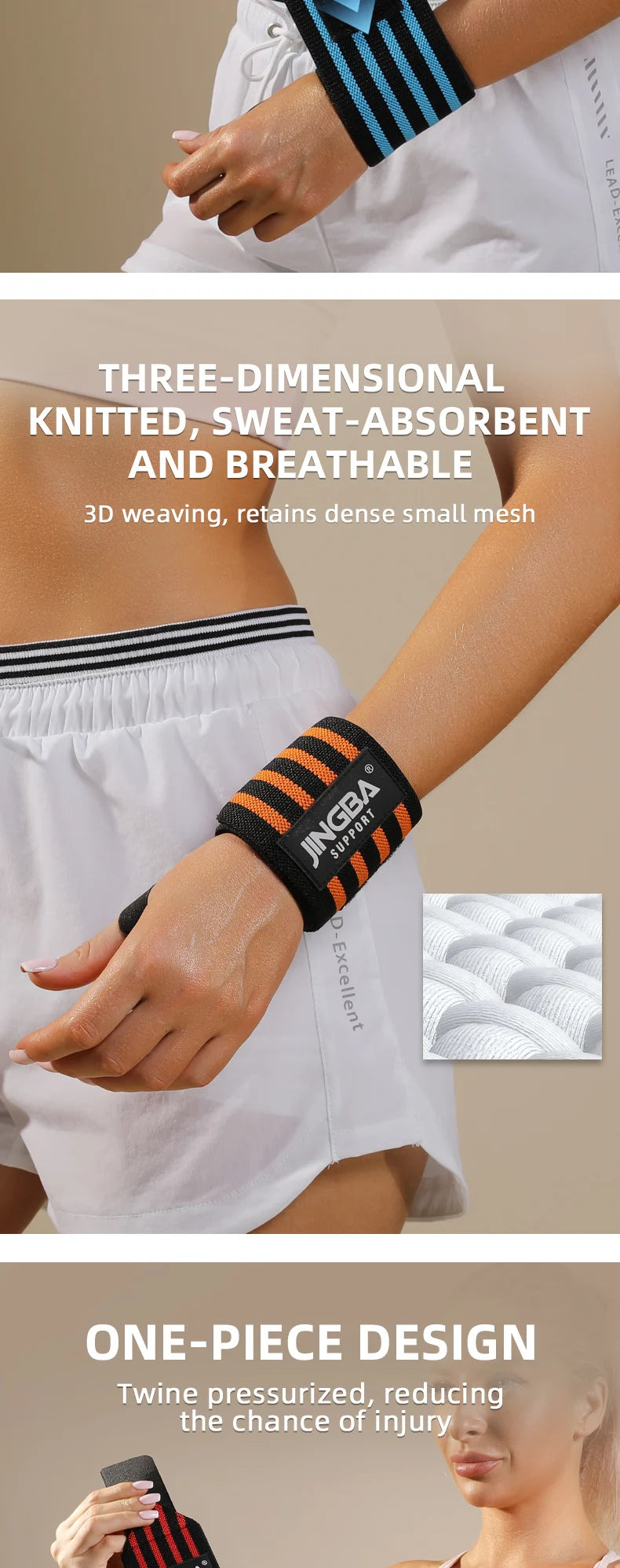 1 Piece Adjustable Wrist Support Wraps for Weightlifting Basketball