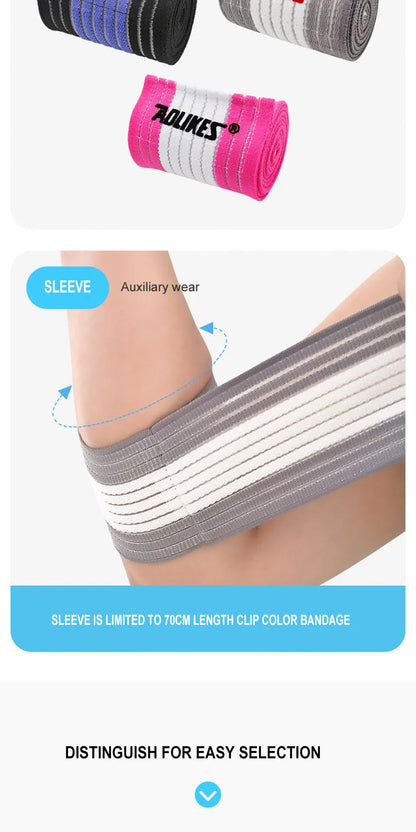 AOLIKES 1PCS 40-180cm Compression Bandage Protector Knee Support Brace Sports Elastic Elbow Straps Leg Bands Elast Bandag