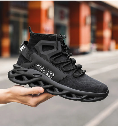 Men's lightweight, breathable, comfortable, soft, fashionable, minimalist high top outdoor sports shoes