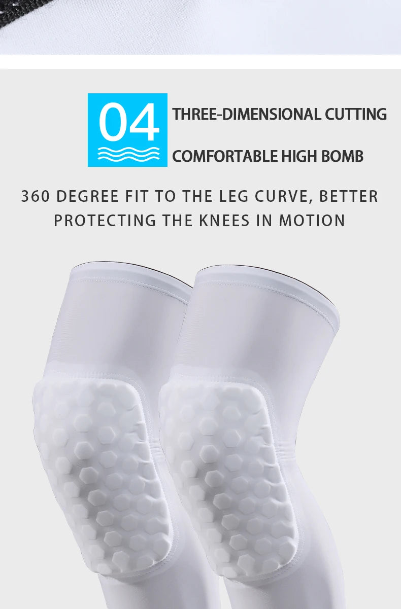 1 Piece Lightweight Cooling Honeycomb Knee Support Pads for Basketball Cycling