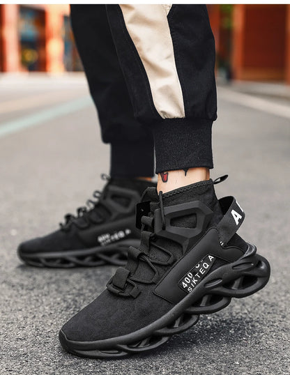 Men's lightweight, breathable, comfortable, soft, fashionable, minimalist high top outdoor sports shoes