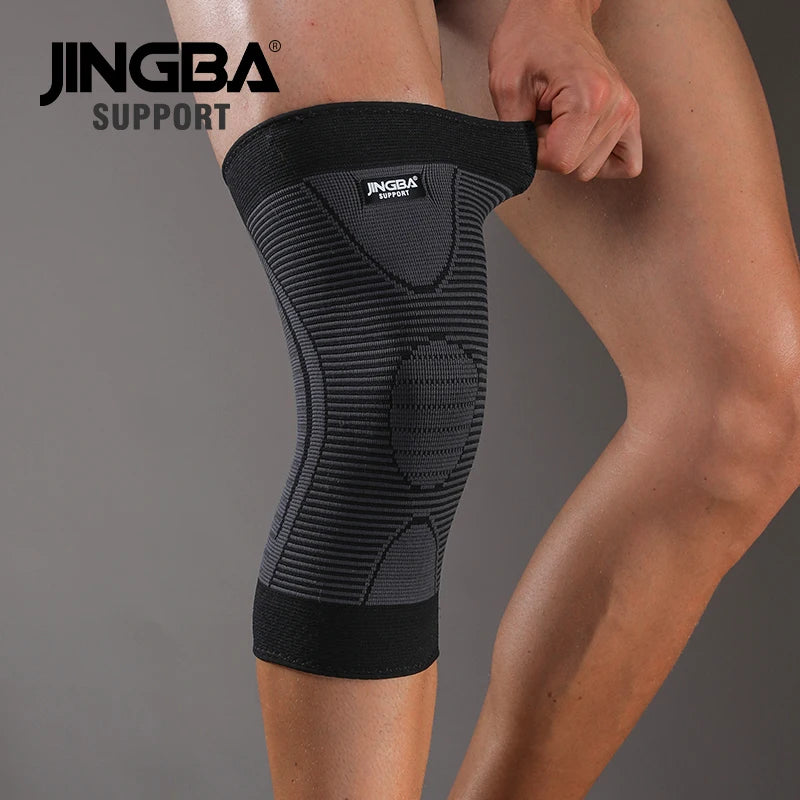 Joelheira de Compressão Elástica JINGBA SUPPORT – Suporte e Proteção para Seus Treinos