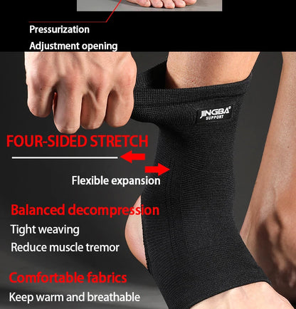 1 Piece Elastic Compression Breathable Ankle Sleeve for Running Basketball