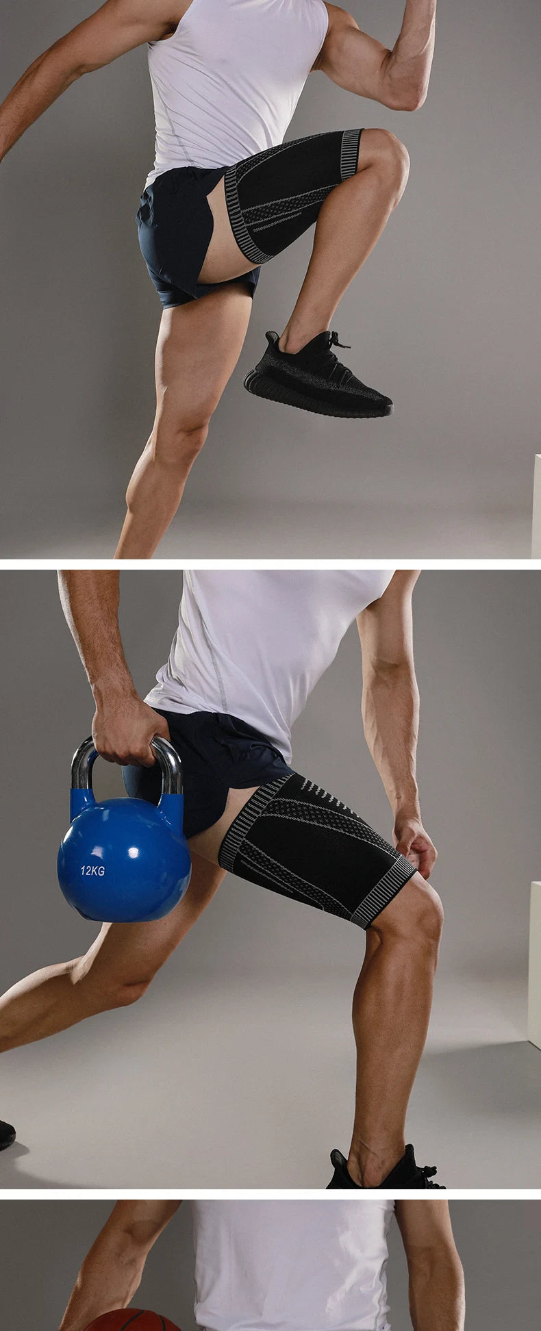 1 Piece Elastic Non-slip Breathable Thigh Support Sleeve