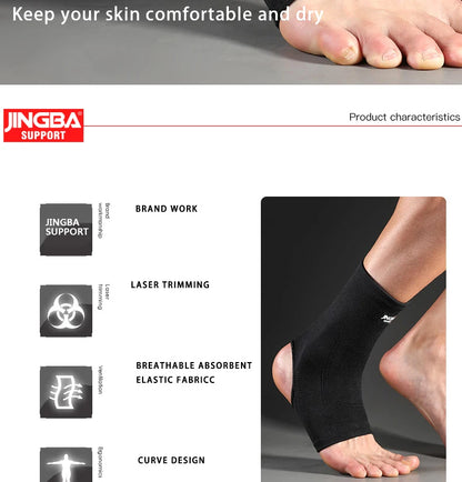 1 Piece Elastic Compression Breathable Ankle Sleeve for Running Basketball