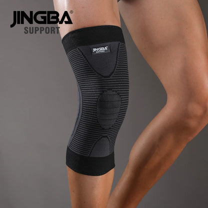 Joelheira de Compressão Elástica JINGBA SUPPORT – Suporte e Proteção para Seus Treinos