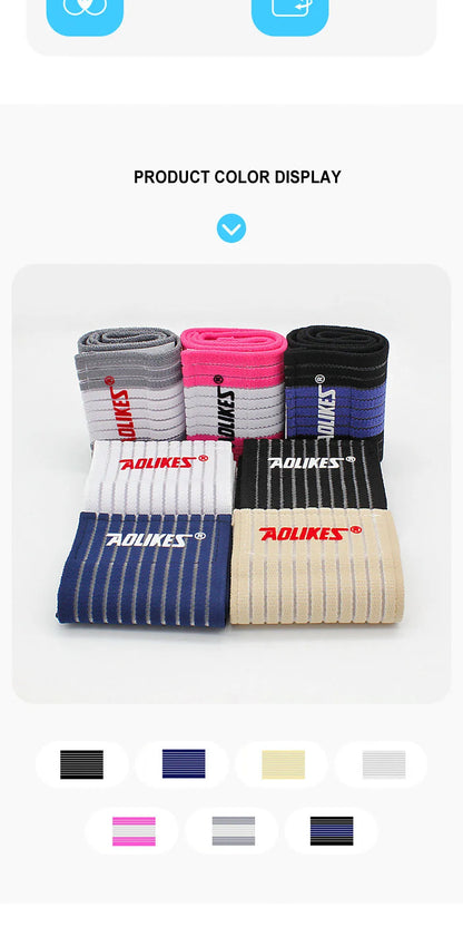 AOLIKES 1PCS 40-180cm Compression Bandage Protector Knee Support Brace Sports Elastic Elbow Straps Leg Bands Elast Bandag