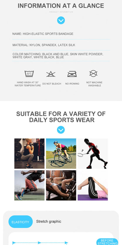 AOLIKES 1PCS 40-180cm Compression Bandage Protector Knee Support Brace Sports Elastic Elbow Straps Leg Bands Elast Bandag