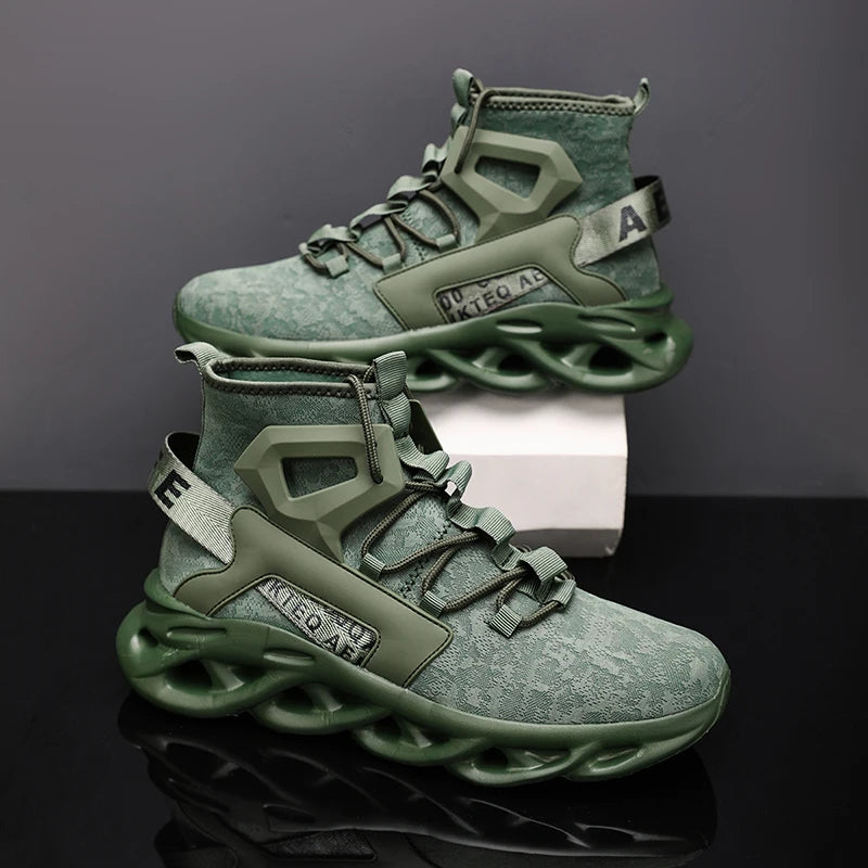 Men's lightweight, breathable, comfortable, soft, fashionable, minimalist high top outdoor sports shoes