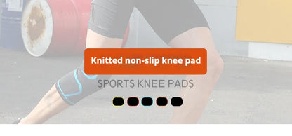 Knitted sports knee pads, running basketball, cycling fitness, anti slip, breathable nylon knee pads for men and women