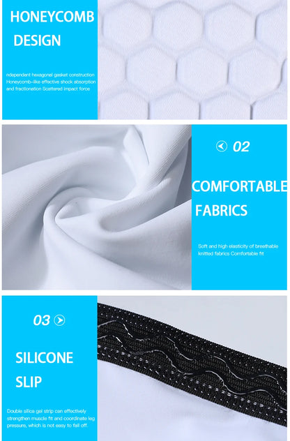 1 Piece Lightweight Cooling Honeycomb Knee Support Pads for Basketball Cycling