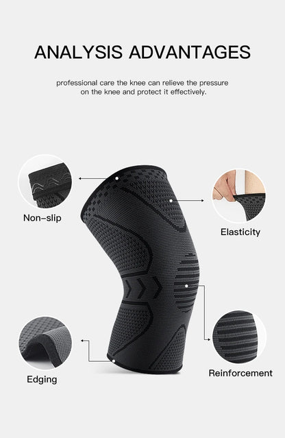 1piece Fitness Running Cycling Knee Braces Elastic Nylon Knee Brace For Sports Compression Knee Pad Sleeve Basketball Volleyball