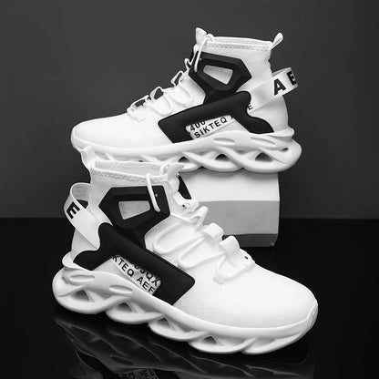 Men's lightweight, breathable, comfortable, soft, fashionable, minimalist high top outdoor sports shoes
