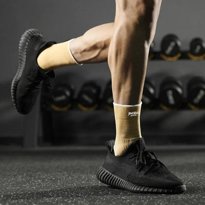 Tornozeleira Elástica Ajustável – Suporte e Conforto para Seus Treinos