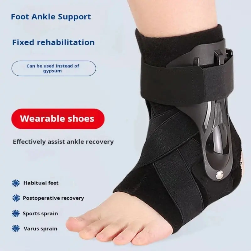 Ankle Brace-Stirrup Ankle Splint- Adjustable Rigid Stabilizer for Sprains Tendonitis Post-Op Cast Support and Injury Protection