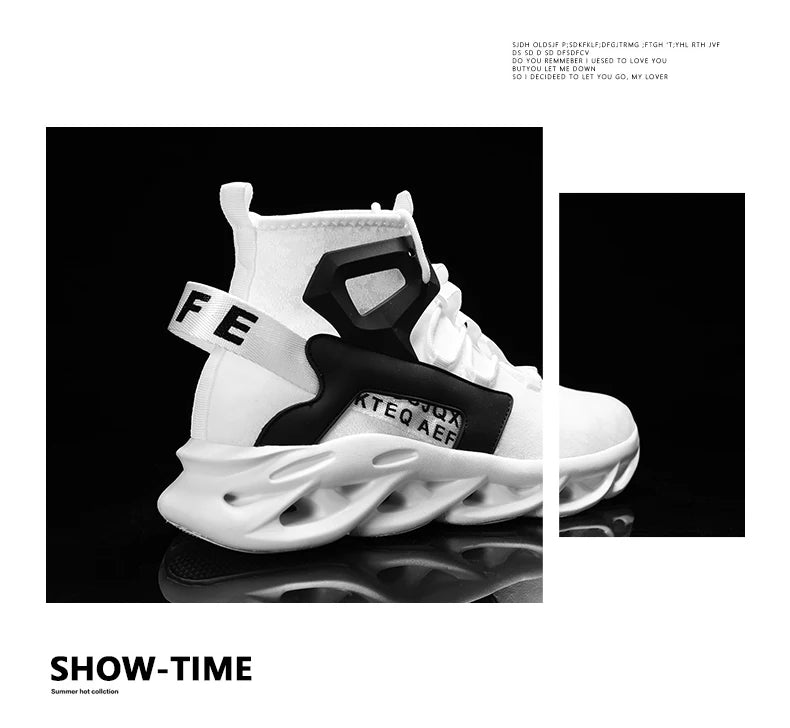 Men's lightweight, breathable, comfortable, soft, fashionable, minimalist high top outdoor sports shoes