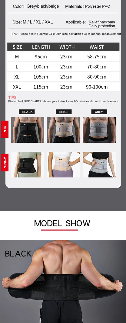 Men Women Waist Trainer Belt Waist Trimmer Weight Loss Workout Fitness Back Support