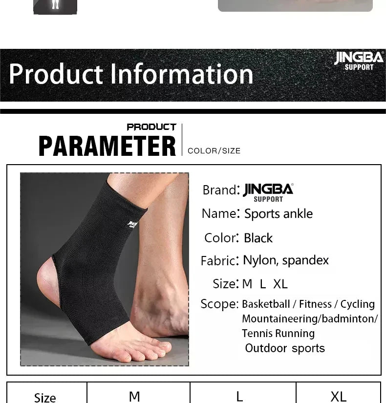 1 Piece Elastic Compression Breathable Ankle Sleeve for Running Basketball