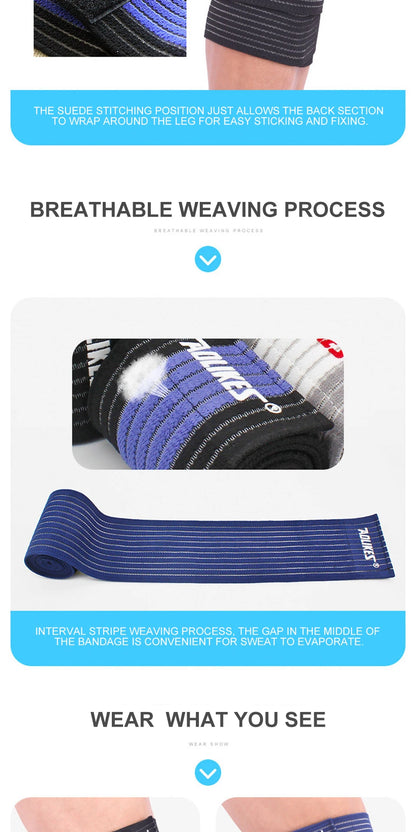 AOLIKES 1PCS 40-180cm Compression Bandage Protector Knee Support Brace Sports Elastic Elbow Straps Leg Bands Elast Bandag