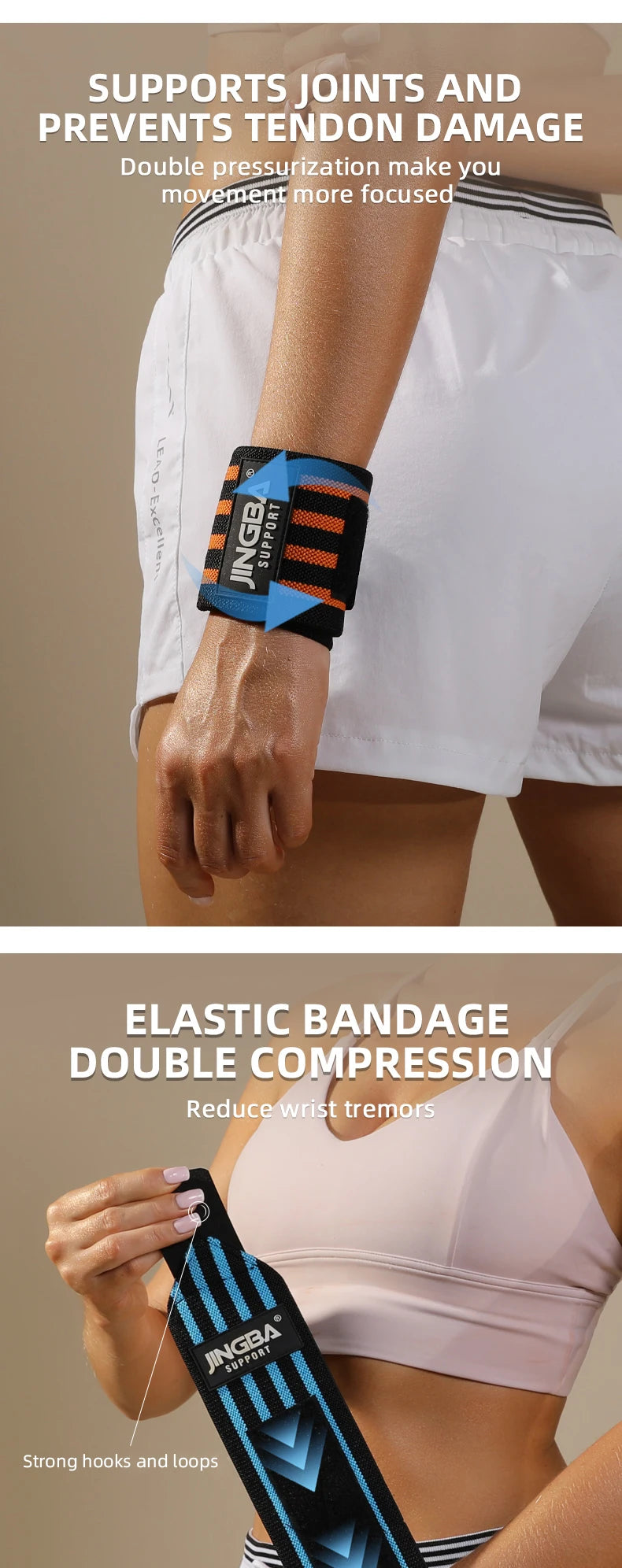 1 Piece Adjustable Wrist Support Wraps for Weightlifting Basketball