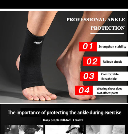 1 Piece Elastic Compression Breathable Ankle Sleeve for Running Basketball